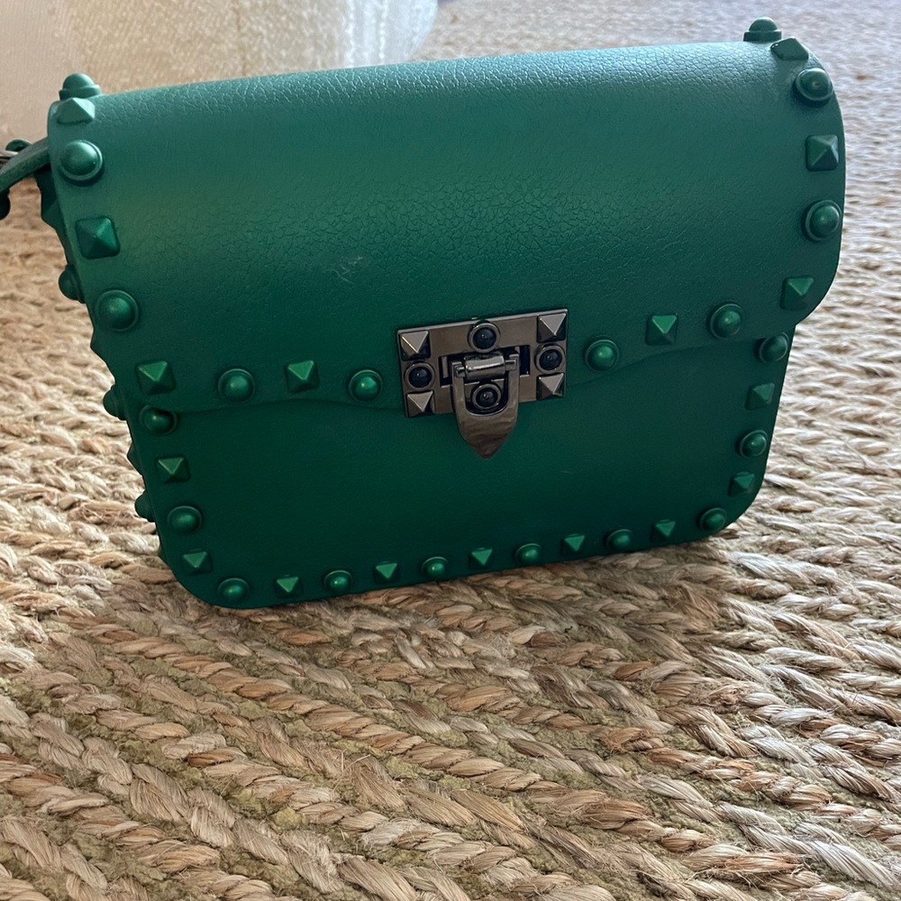 Emerald Green Rockstud Purse